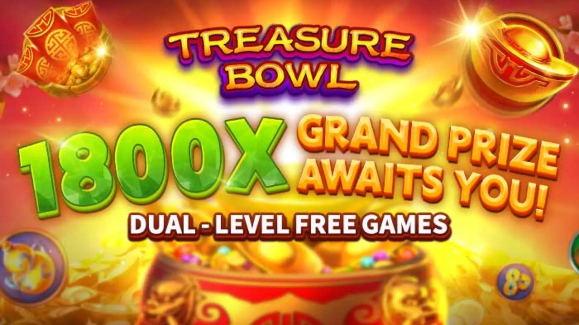 Multiplicadores Treasure Bowl gggwg - 7777x Máximo com Tigela Dourada